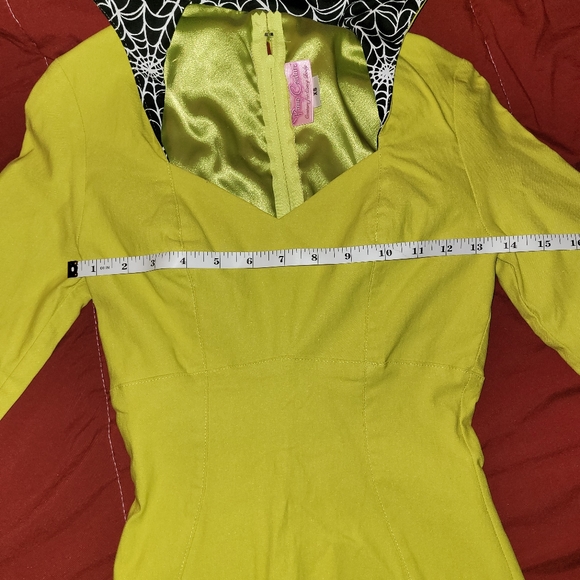 Lorelei pinup couture spiderweb dress. Belt included. Pinup girl clothing - Picture 11 of 11